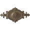 Ekena Millwork Quentin Ceiling Medallion, Hand-Painted Warm Silver, 23 1/2"W x 12 1/4"H x 1 1/2"P CM23RO1WSS - alternate 1